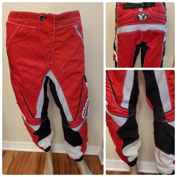 red motocross pants